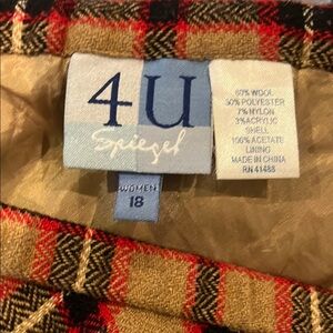 4U by Spiegel Plaid Skirt